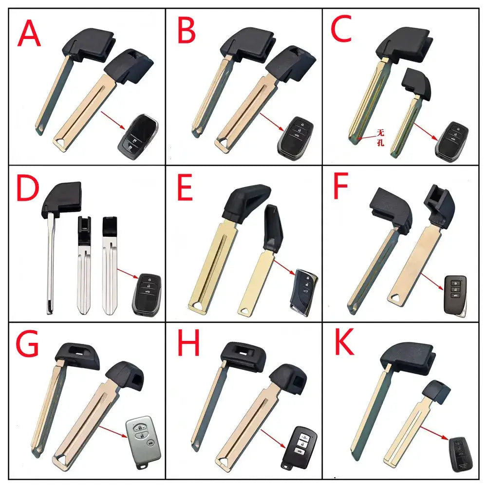 10pcs/lot Emergency Insert Smart Key Bade Replacement for Lexus for Toyota Camry Pruis Hilux SW4 RAV4 Land Crusier GR Uncut by InterCyprus Trading Ltd