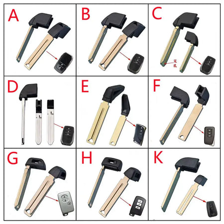 10pcs/lot Emergency Insert Smart Key Bade Replacement for Lexus for Toyota Camry Pruis Hilux SW4 RAV4 Land Crusier GR Uncut by InterCyprus Trading Ltd