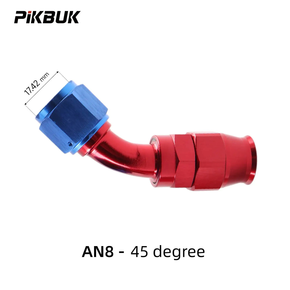 PIKBUK AN4 6 8 10 PTFE Fuel Oil Hose End Fitting 0/45/90/180 Degree Swivel Hose End Adapter Kit by InterCyprus Trading Ltd