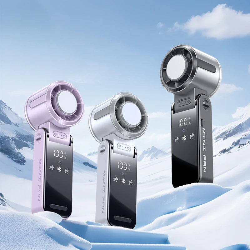 4000mAh Mini Handheld Fan with Semiconductor Refrigeration