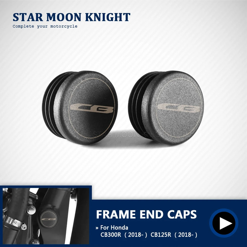 Rėmo angos dangteliai Honda CB300R CB125R juodi PP plastiko dekoratyviniai rėmo dangteliai