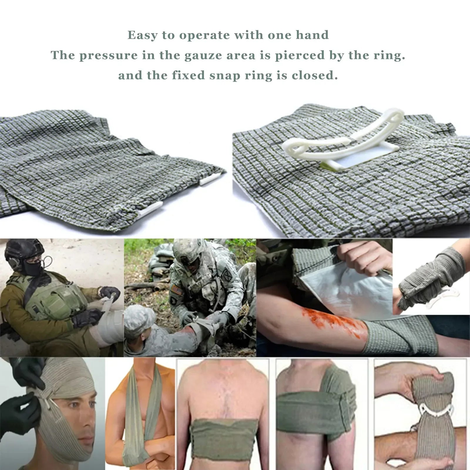 Israeli Bandage 4/6in Wound Dressing - Emergency Field Use