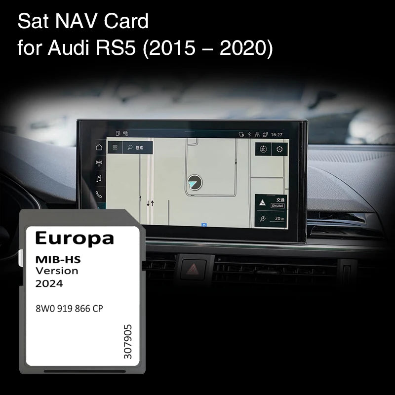 8W0919866CP 2024 Europe UK Maps SD Card &ndash; Plug And Play CHINA / for Audi MIB-HS RS5