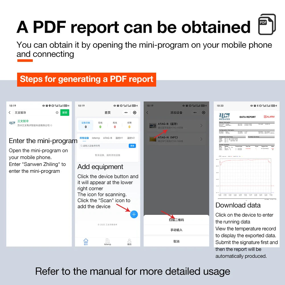 Mini USB Bluetooth Data Logger 65000 Points - High Accuracy