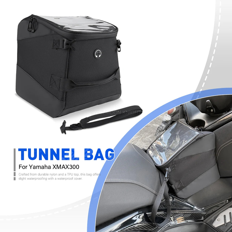 Τσάντα ρεζερβουάρ Yamaha XMAX 300 με σχεδιασμό από νάιλον τούνελ, ανθεκτικό εξωτερικό σε καιρικές συνθήκες, αποθηκευτικός χώρος γρήγορης πρόσβασης για ταξίδια