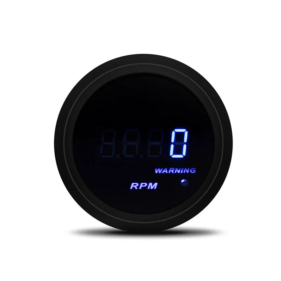 52mm Skaitmeninis Tachometras 12V Mėlyna LED 4/6/8-Cilindrų Automobiliams, ABS Korpusas