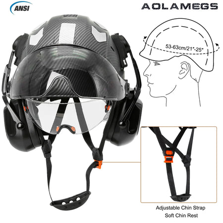 CE Carbon Fiber Pattern Safety Helmet &ndash; Reflective Stickers