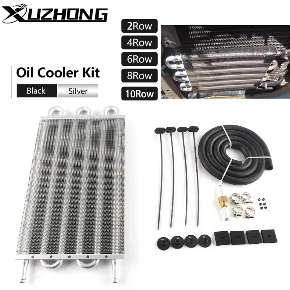 Evrensel Alüminyum Uzaktan Yağ Soğutucu Kiti Otomatik Manuel Radyatör için