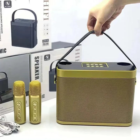 YS-219 Karaoke Machine &ndash; Portable Bluetooth Karaoke System YS-219 Gold