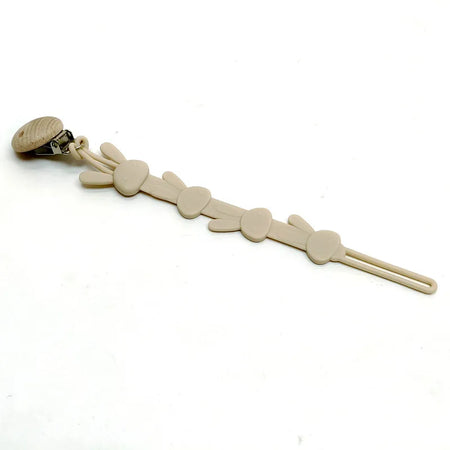 Silicone Pacifier Chain &ndash; Anti-Drop Design for Babies Beige