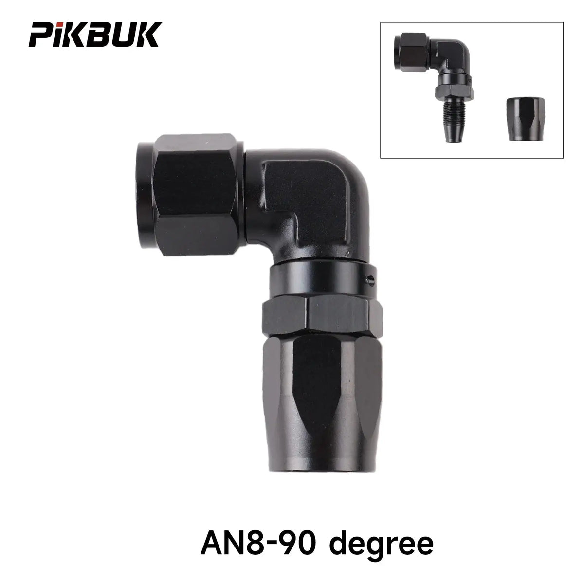 PIKBUK Aluminum AN4 6 8 10 12 Forged Type Swivel Hose End Fitting Adapter Oil Cooler Fuel Line Straight 45 90 Degree by InterCyprus Trading Ltd