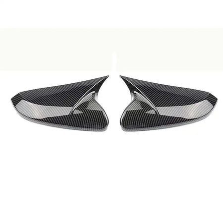 Honda Civic Exterior Mirror Cap Set Carbon Fiber Style Black Carbon fiber pattern