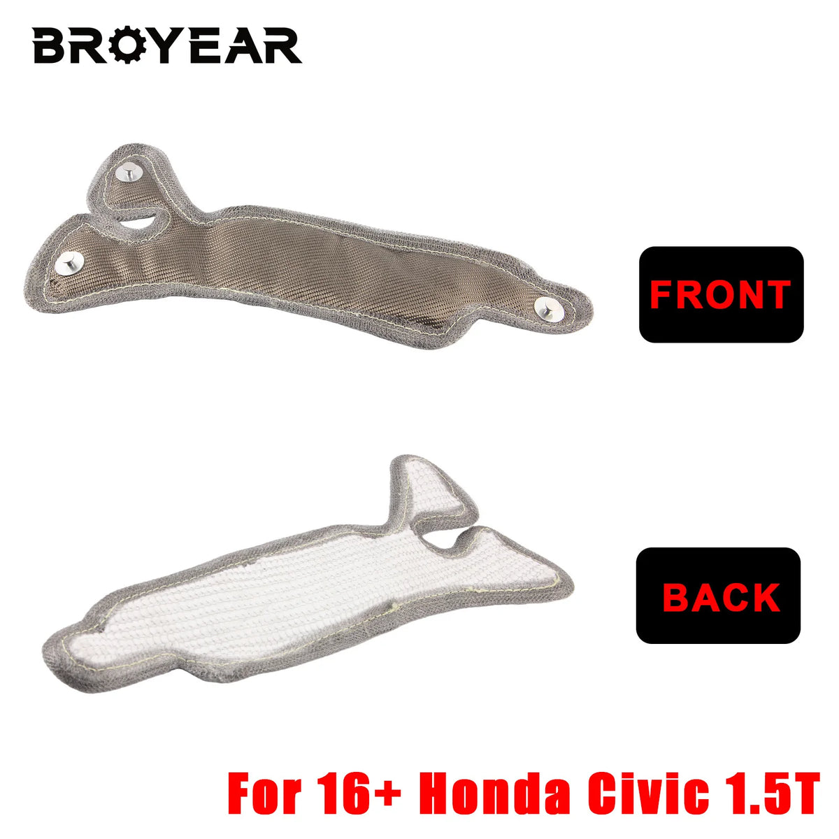 Titanium Basalt Fiber Turbo Blanket For Honda Civic 1.5T 2016+ by InterCyprus Trading Ltd
