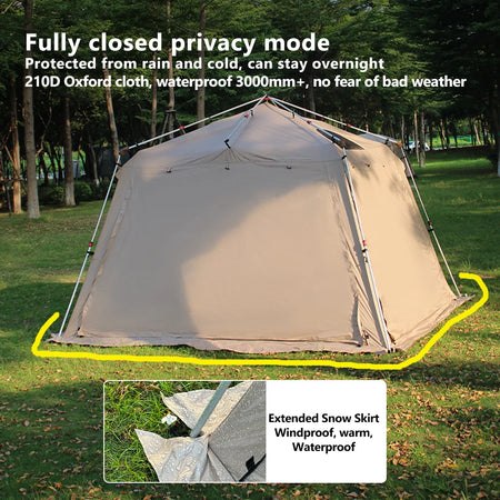 Large Waterproof Family Camping Tent for 5-9 People with Sun and Wind Protection