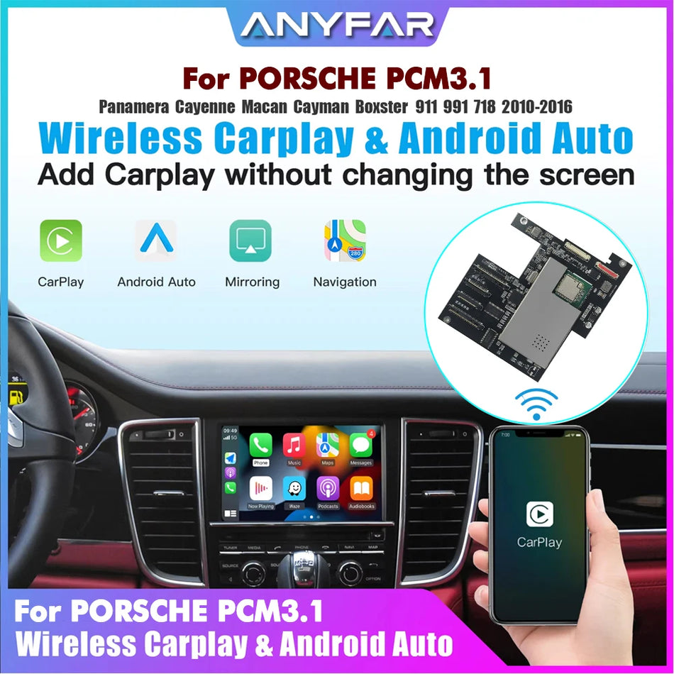 Kit de retrofit pentru Porsche Panamera cu Wireless CarPlay și Android Auto