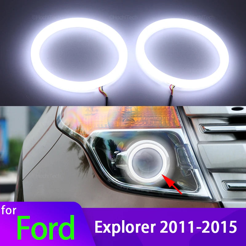 LED Angel Eye Ring Kit 6000K Wit ABS Voor Ford Explorer