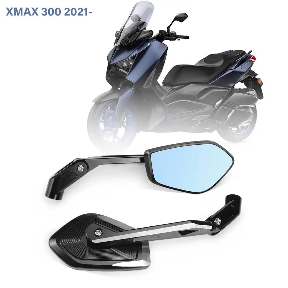 Καθρέφτης Πλευρικής Όψης Yamaha XMAX 300 Αντιθαμβωτικός Αλουμινένιος Καθρέφτης Οπισθοπορείας για Σκούτερ, Ανθεκτικός