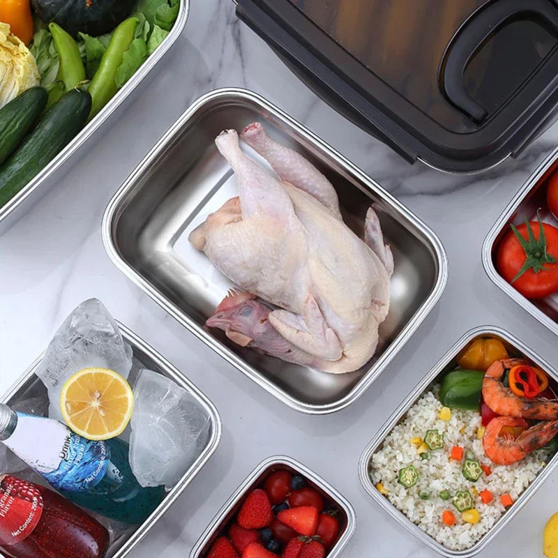 304 Stainless Steel Versatile Bento Box - Multiple Sizes Available
