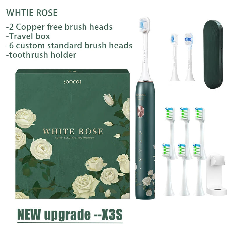 SOOCAS X3S White Rose &ndash; IPX7 Waterproof with 180 Days Battery Life white rose add 6