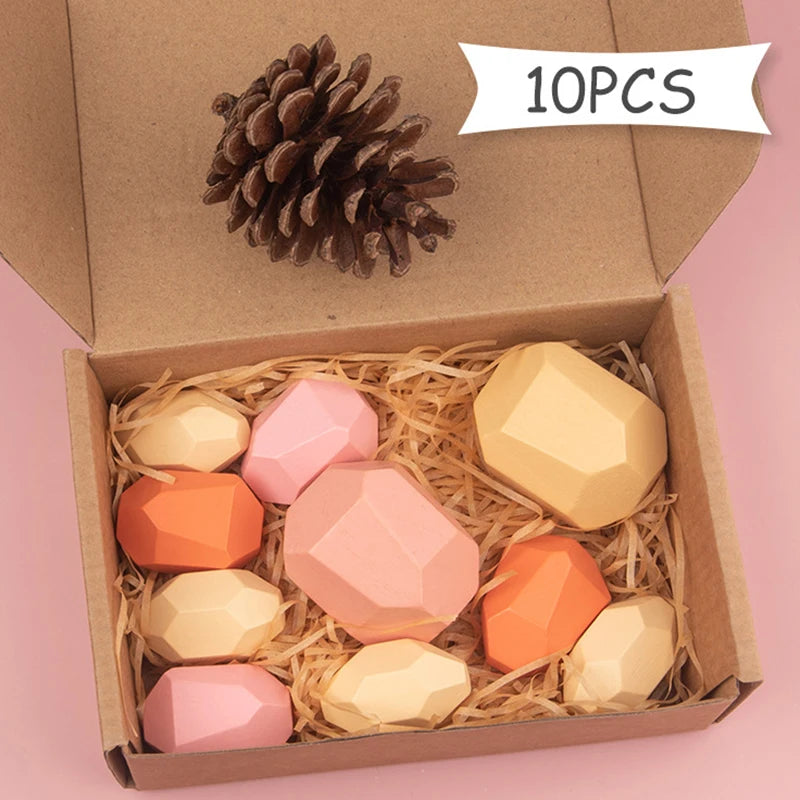 Brozebra BZS10020 Wooden Balance Blocks &ndash; Stacking Toy B-Boxed 10pcs