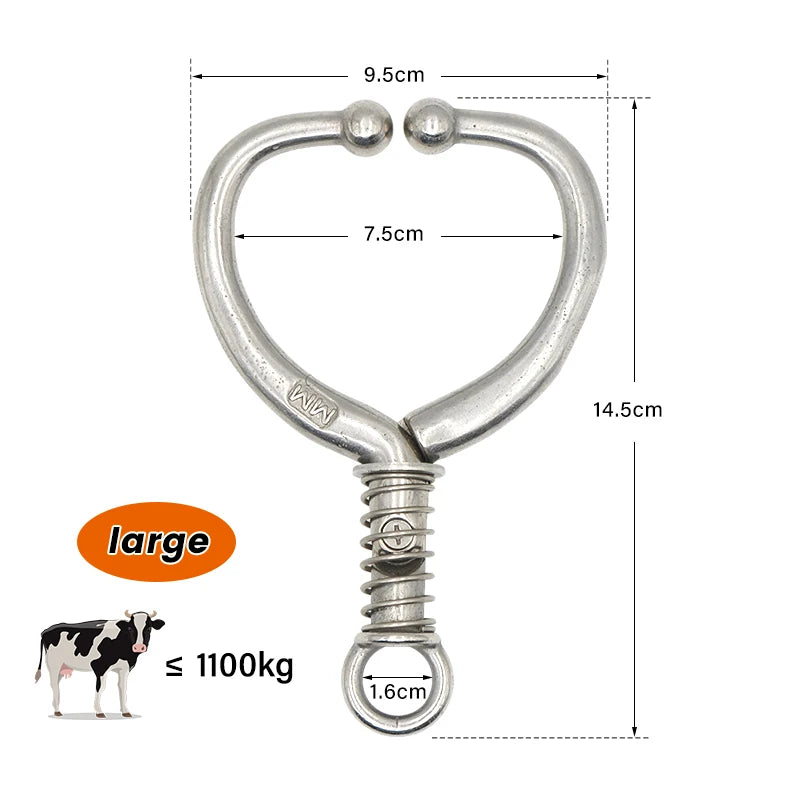 1Pc Cattle Nose Rings Stainless Steel Clamp &ndash; Durable L
