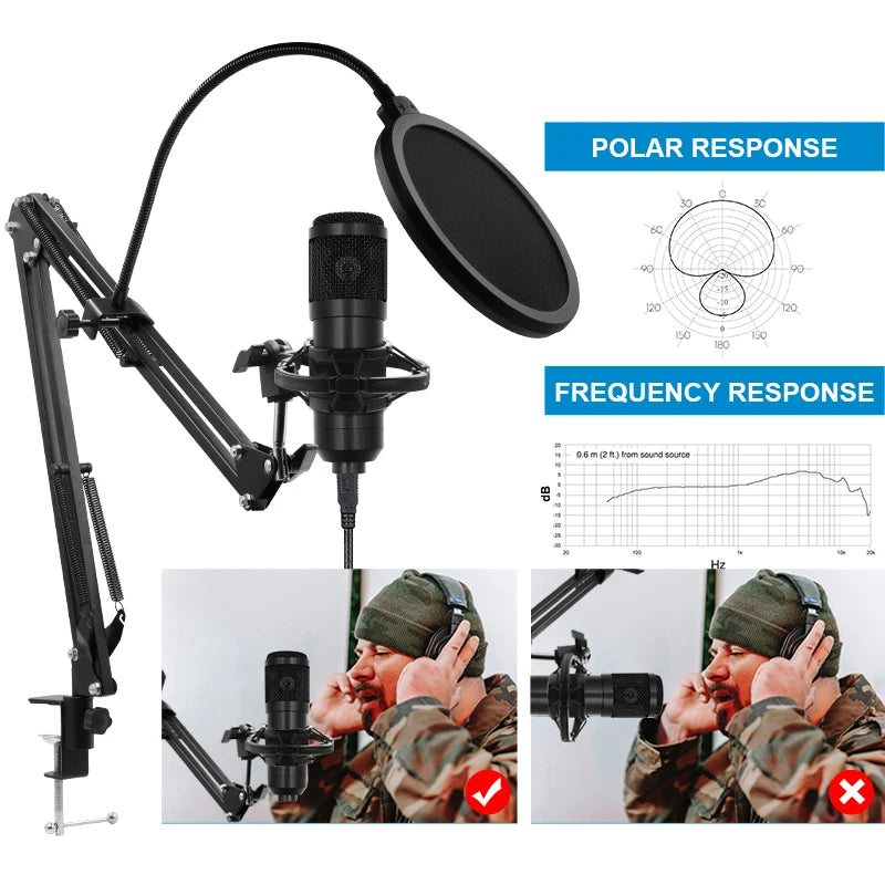 BM-800 Condenser Microphone &ndash; Ideal for Karaoke and Gaming