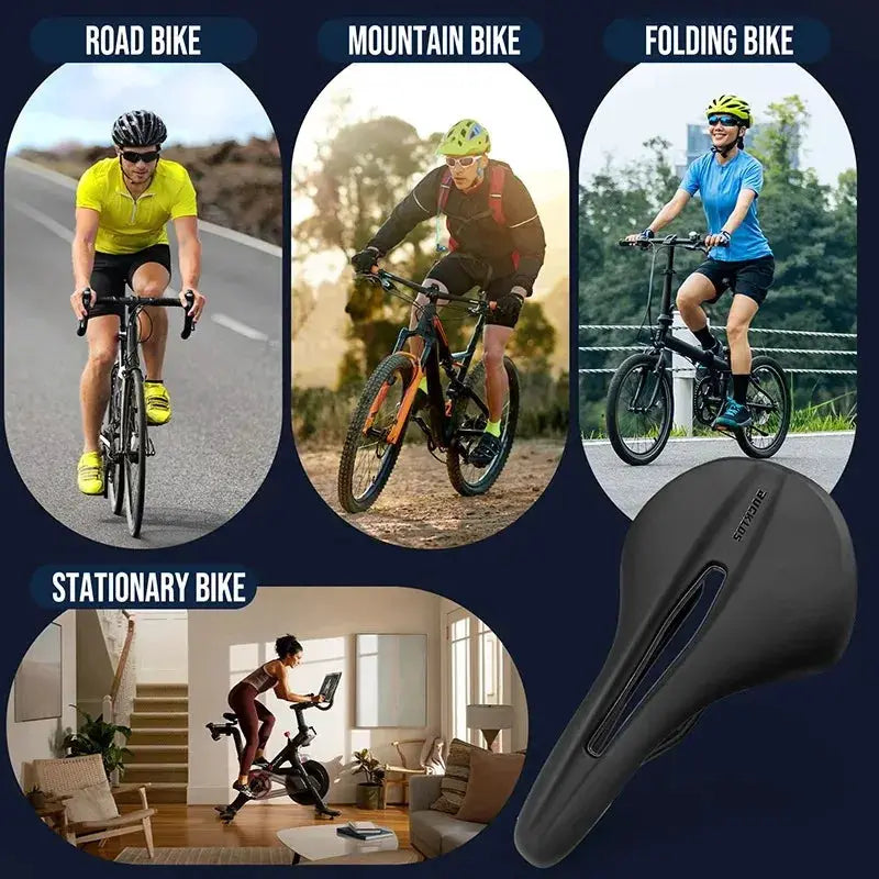BUCKLOS Bicycle Saddle 250*150/160mm Imitation Leather Road MTB Seat Comfortable Cushion Universal Exercise Bicycle Saddle by InterCyprus Trading Ltd