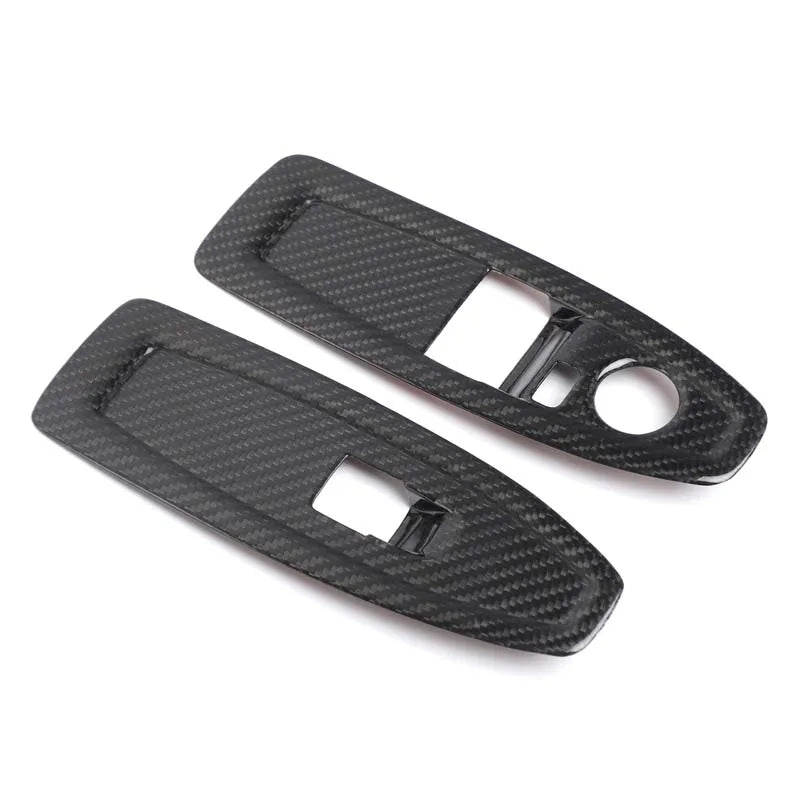 Moldura de Botão de Janela em Fibra de Carbono Real para BMW 1 2 F20 F21