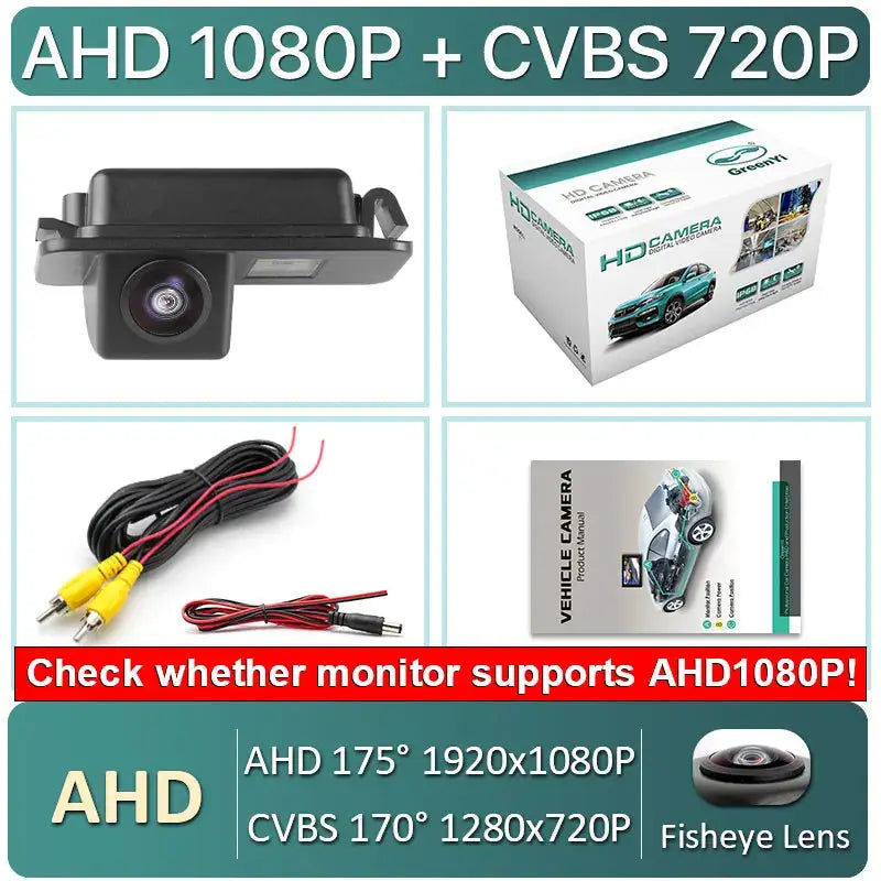 CCD AHD 1080P Night Vision Car License Plate Light Rear View Camera For Ford Focus Hatchback Fiesta Mondeo S-MAX 2008-2014 by InterCyprus Trading Ltd