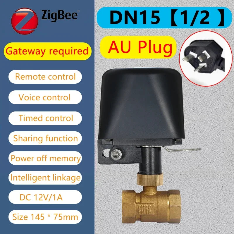 Tuya Smart Water Valve &ndash; Wireless Control With Alexa Zigbee DN15 AU