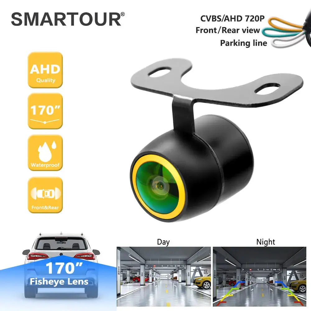 SMARTOUR Starlight Night Vision Golden Fisheye Waterproof Car Parking Assistance Vehicle Front Rear View Reverse Backup Camera by InterCyprus Trading Ltd