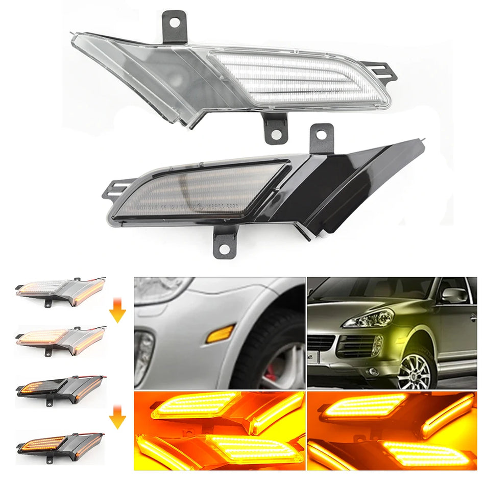 Turn Signal Lights With Amber LED For Porsche Cayenne 957 2007-2010