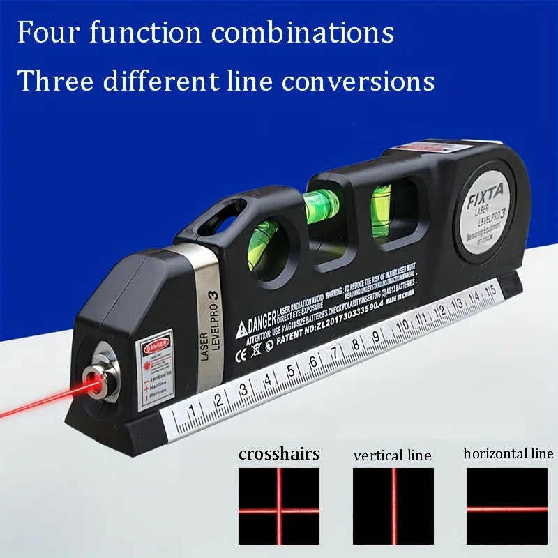 Multipurpose Laser Level Kit with 8FT Measuring Tape and Rulers LL003