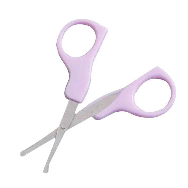 NoEnName_Null Baby Nail Care Kit &ndash; Safe Scissors and Clipper for Newborns to Kids purple scissors