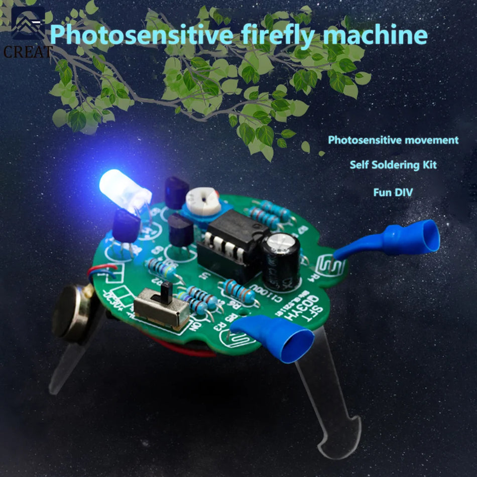 Ziqqucu Firefly Flashing Robot Kit &ndash; LED Breathing Light Feature