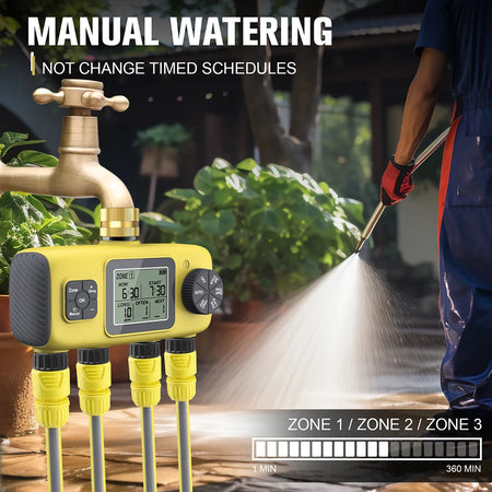 3/4 Automatic Water Timer &ndash; Four Outlet IPX5 Waterproof