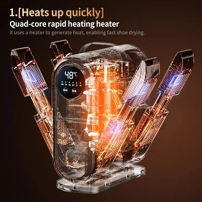 Intelligent Foldable Shoe Dryer With Timing Control Socks