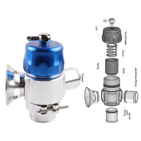 CNC Aluminum Dual Port Blow Off Valve for Mitsubishi Evo 8 9 X by InterCyprus Trading Ltd