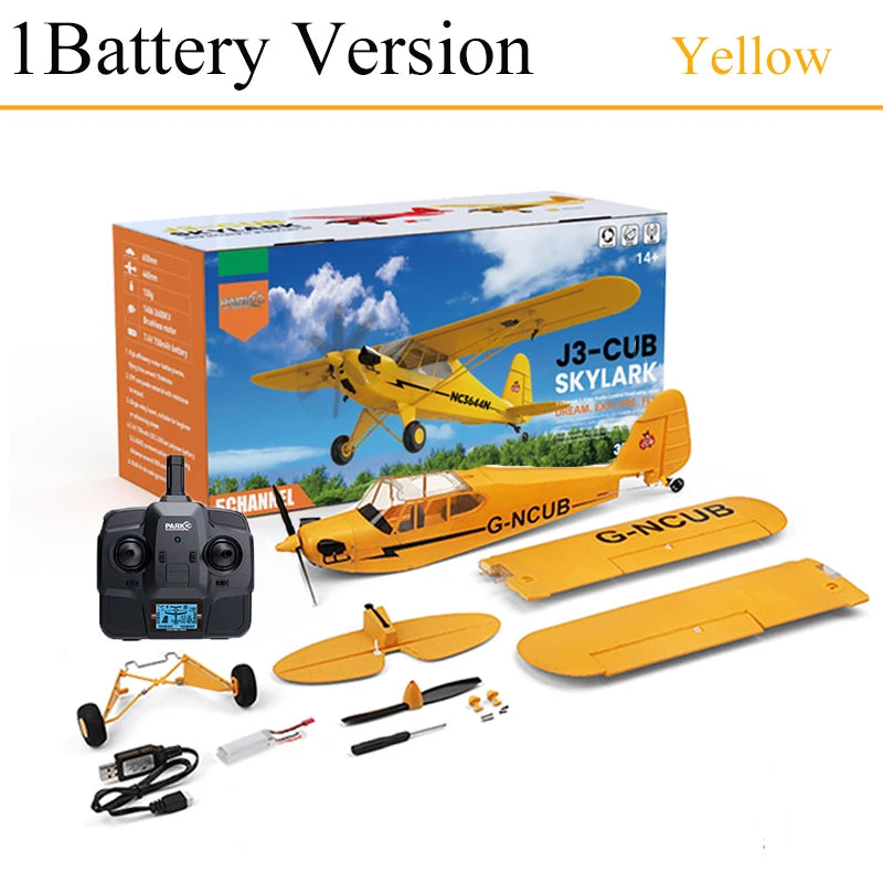 Wltoys A160 J3-CUB RTF 2.4G Brushless RC Airplane &ndash; Ready to Fly 1B New Version