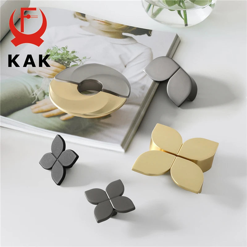 Ручки для шкафов KAK Pearl Gold, потяните за ящик, цинковый сплав