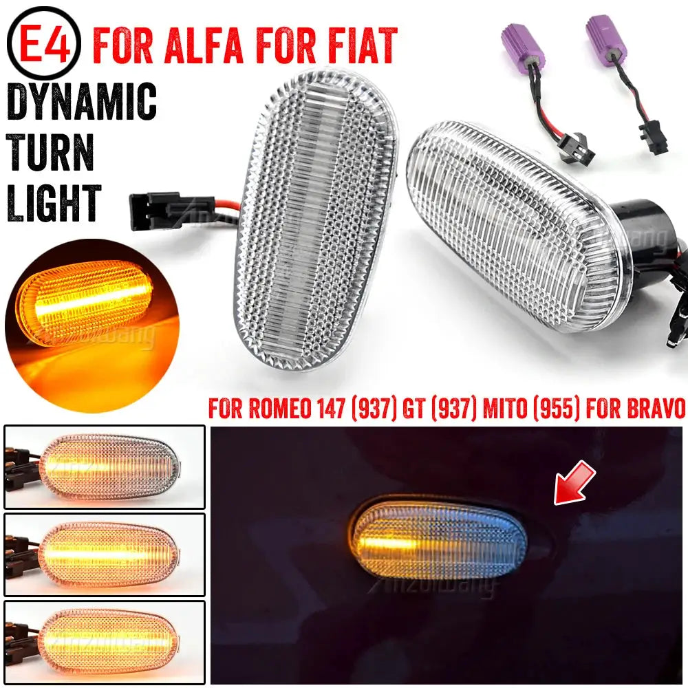 LED Dynamic Side Marker Lights For Alfa Romeo 147 Mito Bravo 2 Arrow by InterCyprus Trading Ltd