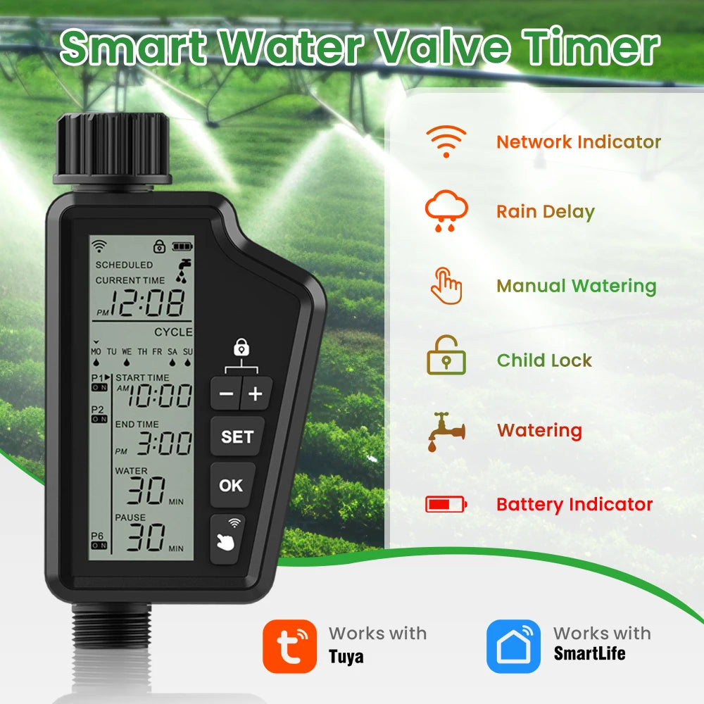 AVATTO Tuya WiFi Water Sprinkler Timer &ndash; Tuya App Compatible