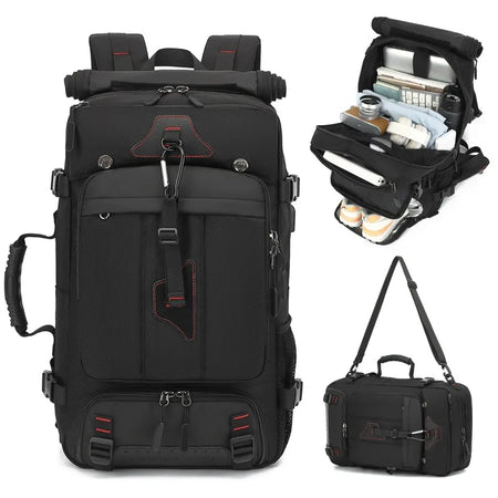 70L Men's Travel Backpack - Large Capacity, Casual &amp; Boarding-Ready