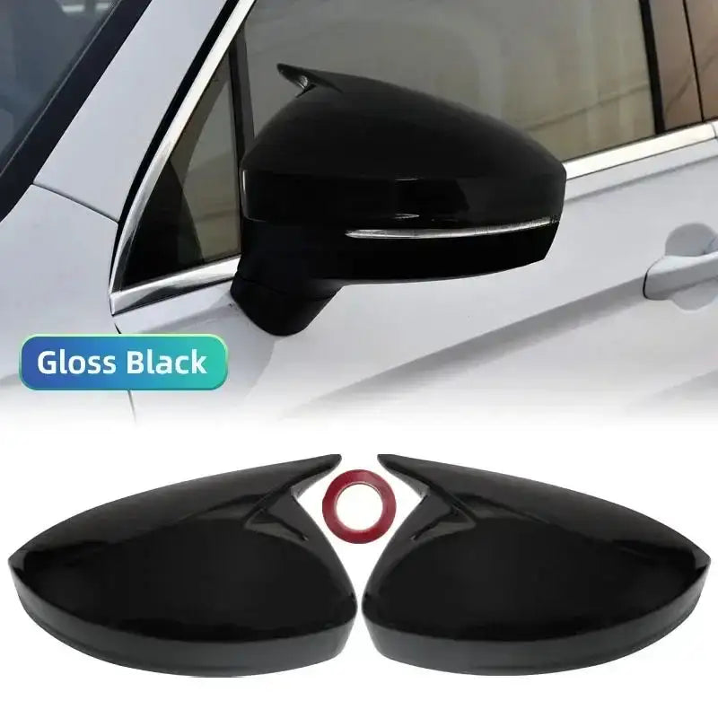 1 Pair Rear View Mirror Cover for Tiguan 2017 2022 Trim Caps Gloss Black
