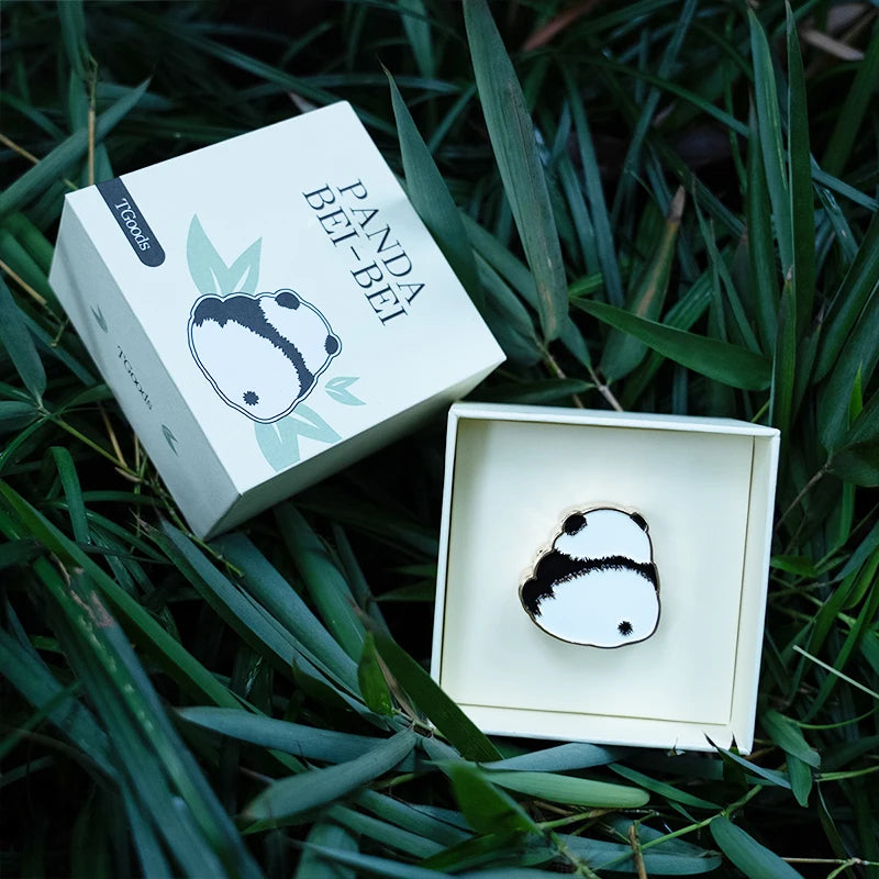 Refillable Panda Car Air Freshener Clip, Solid Perfume, Plastic and Alloy