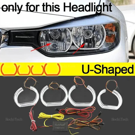 For BMW 3 Series F30 F31 F34 2012-2016 Sequential APP Remote control Muti-colored modes Angel Eyes Ring LED Turn signal by InterCyprus Trading Ltd