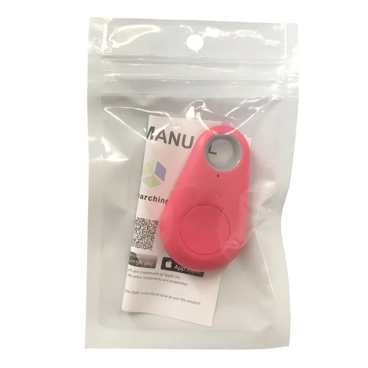 Mini GPS Locator Anti-Lost Alarm Keychain Smart Tag Pink-B