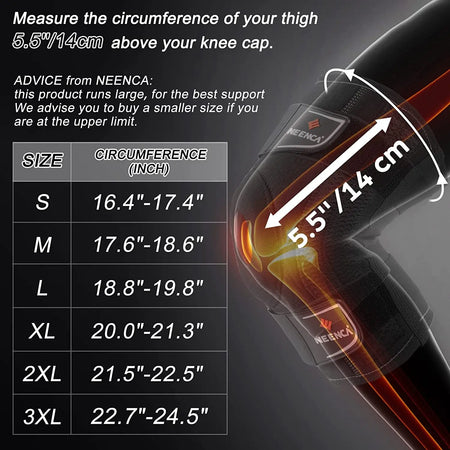 NEENCA Knee Brace for Knee Pain Knee Support with Side Stabilizers Men&amp;Women Arthritis Meniscus Tear ACL PCL Runner Sports