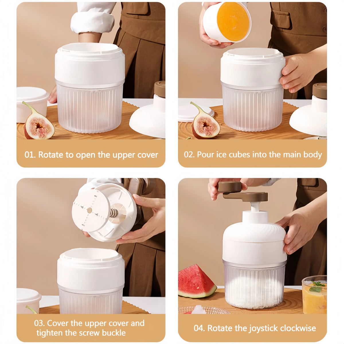 Household Manual Ice Crusher &ndash; Portable Hand Operated Design