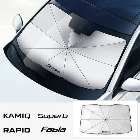 Premium Car Windshield Sunshade for Skoda Models